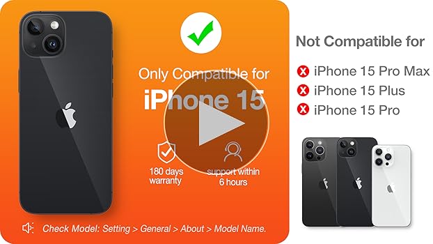 Apple iPhone 15 256GB ブラックTORRAS ケース付き Amazon.com: TORRAS for iPhone 15 Case Translucent Black